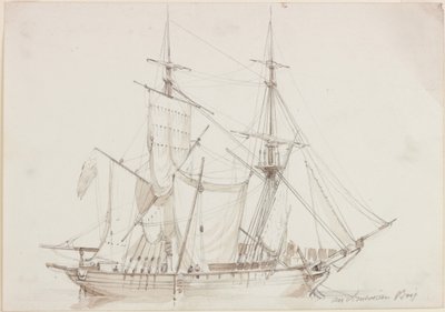 Un bergantín americano de John Wilson Carmichael